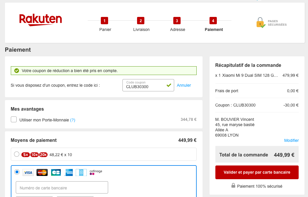 Bon Plan Mi 9 Rakuten