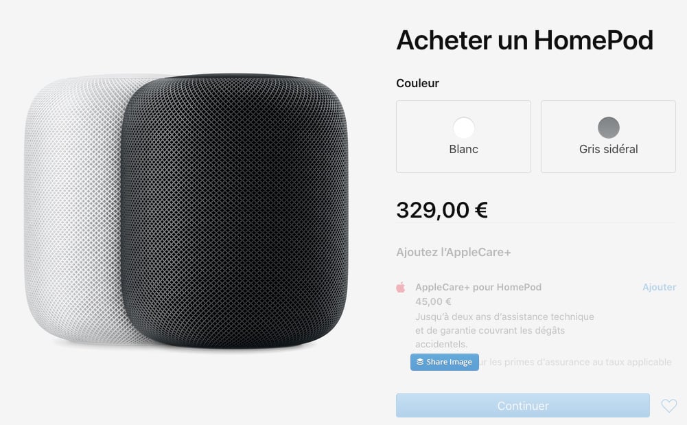 Apple HomePod prix