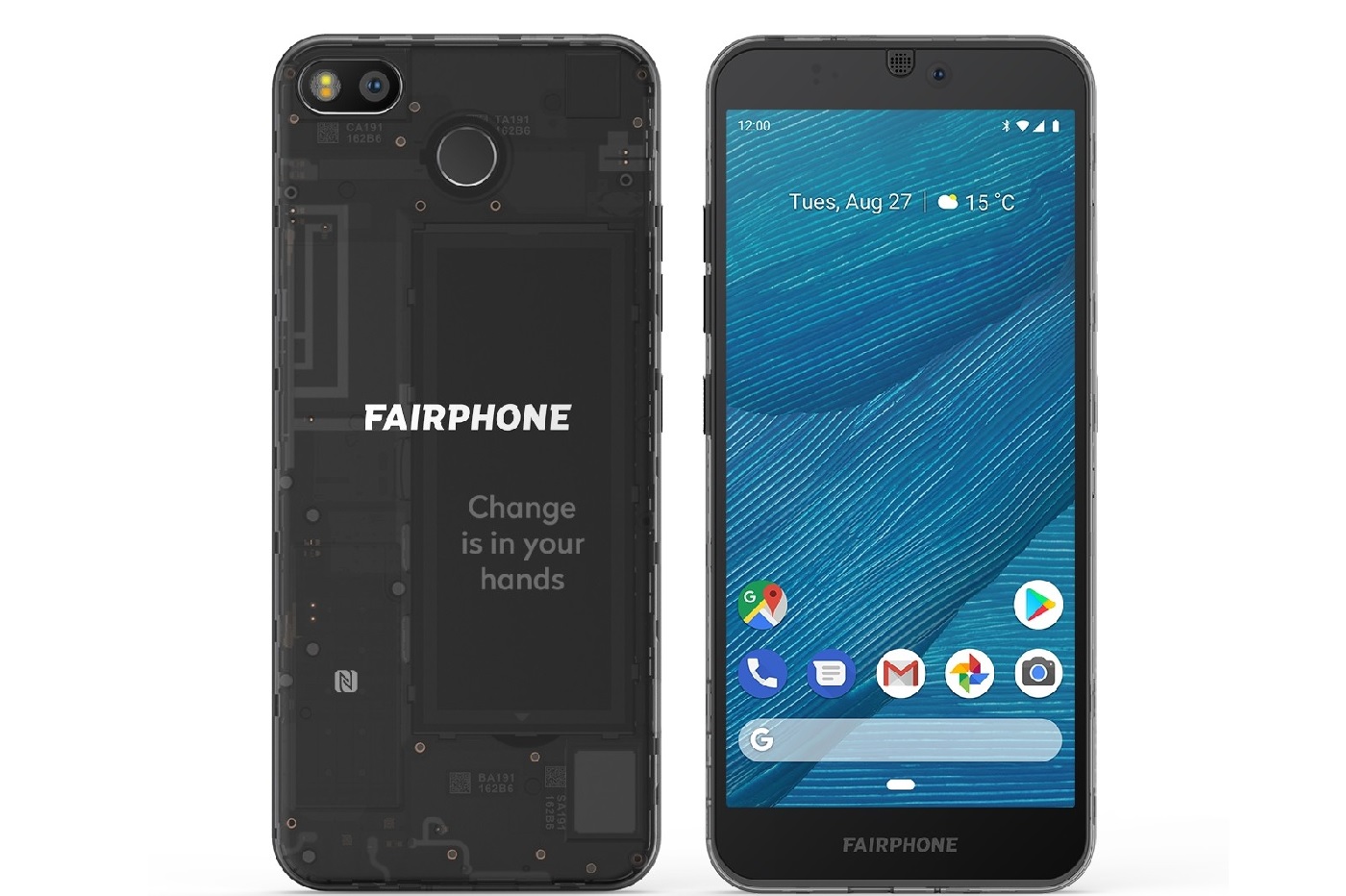 K-S-Trade Cover Portafoglio Per Fairphone 3: Pelle Sintetica Con Slot E Funzione Stand, + Cuffie In-Ear Incluse!