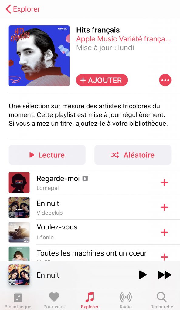Apple Music mobile explorer