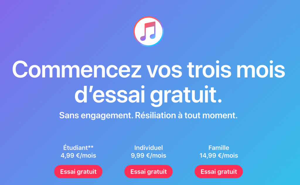 Apple Music offres