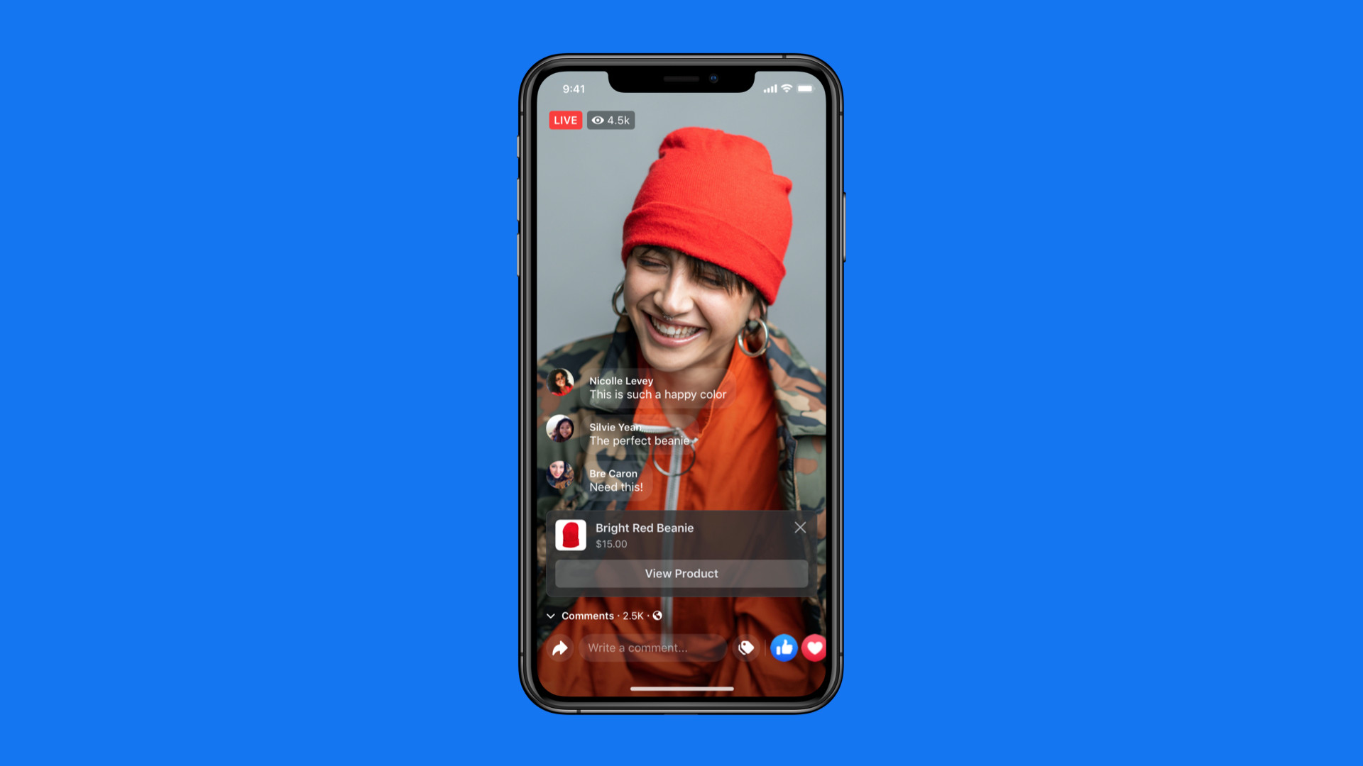 Vente de produit sur Facebook Live