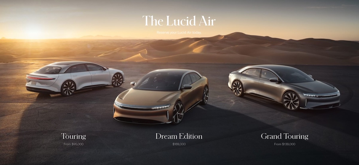 Prix ​​Lucid Air 2021