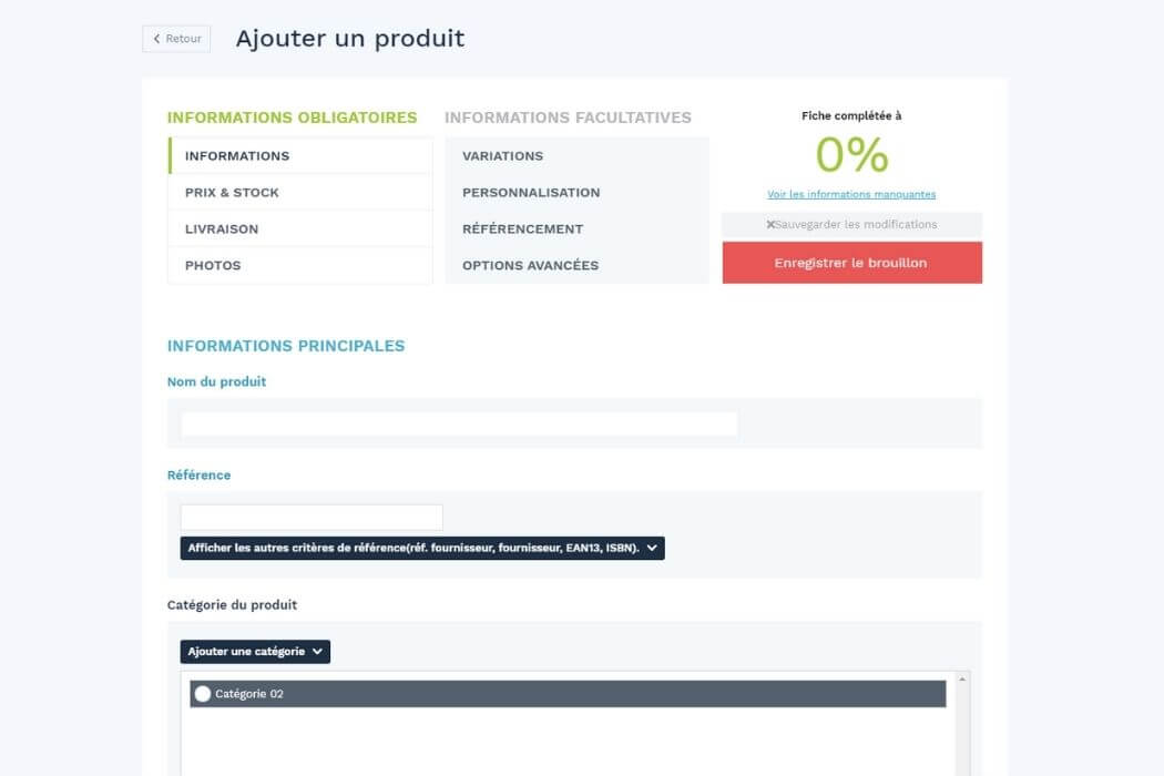 Ajout produit boutique Dropizi