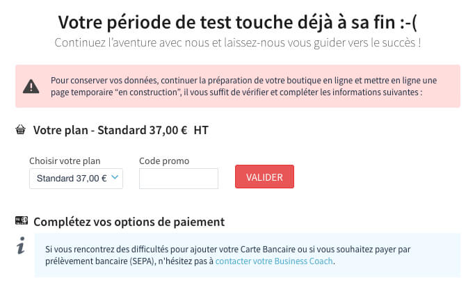 Fin test WiziShop gratuit
