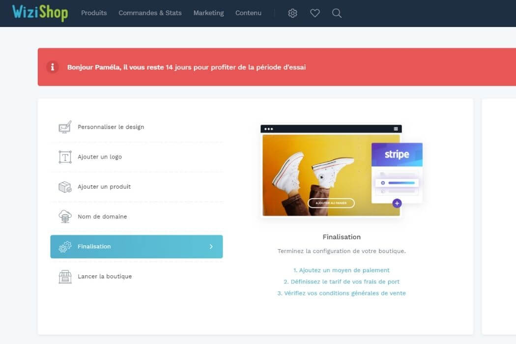 Finalisation WiziShop