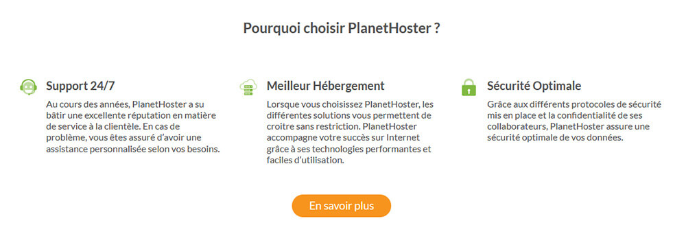Pourquoi choisir PlanetHoster