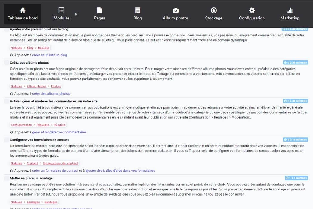 To do list E-Monsite