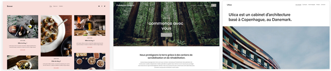 Templates sites Squarespace