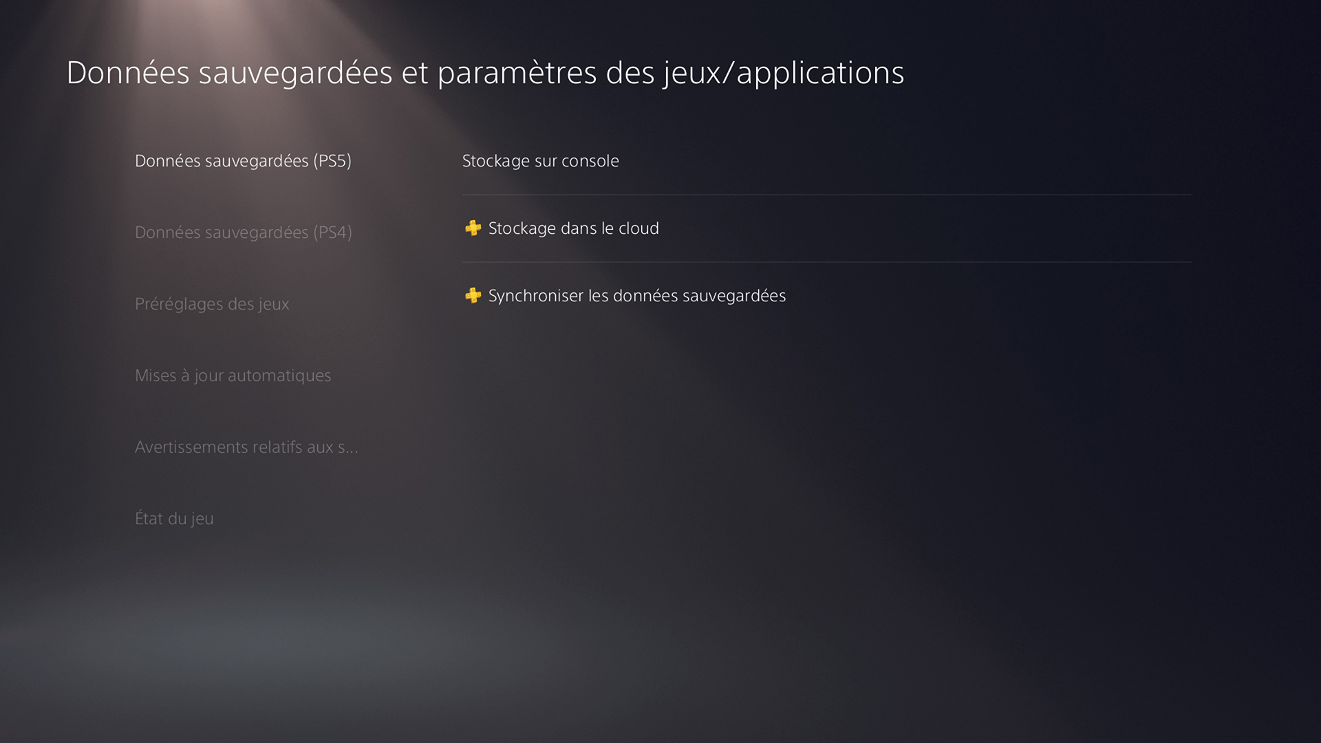Transfert Sauvegardes PS4 vers PS5