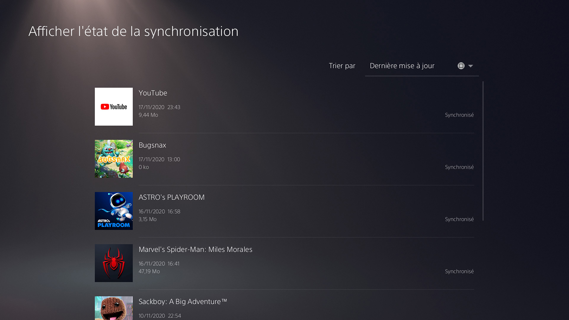 Transfert Sauvegardes PS4 vers PS5
