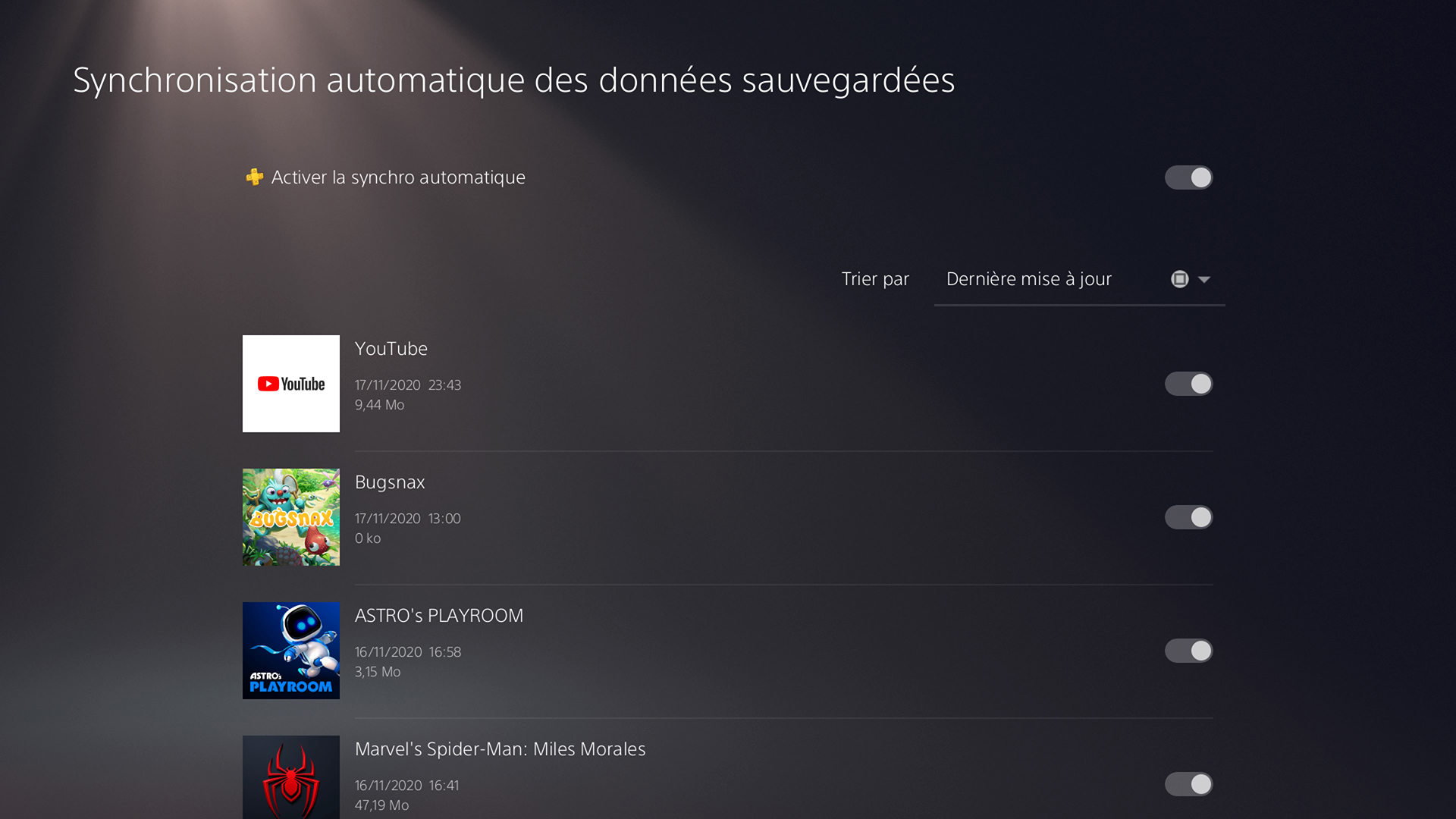 Transfert Sauvegardes PS4 vers PS5