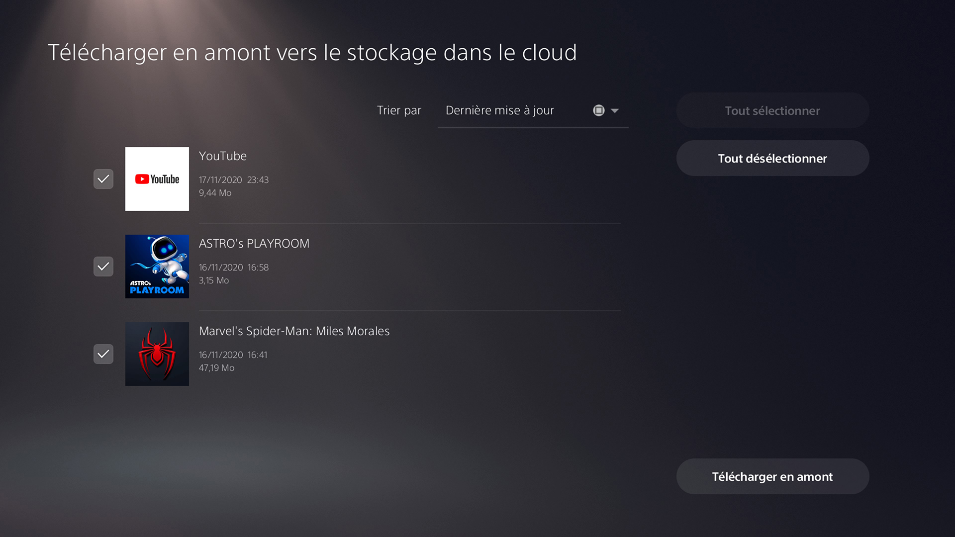 Transfert Sauvegardes PS4 vers PS5