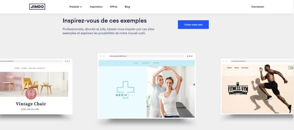 Exemples de sites Jimdo