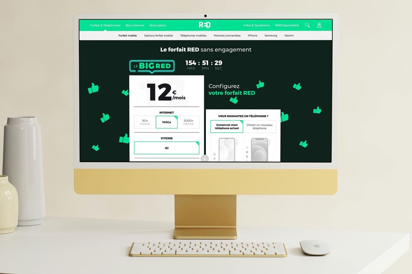Exemple de forfait mobile Big RED