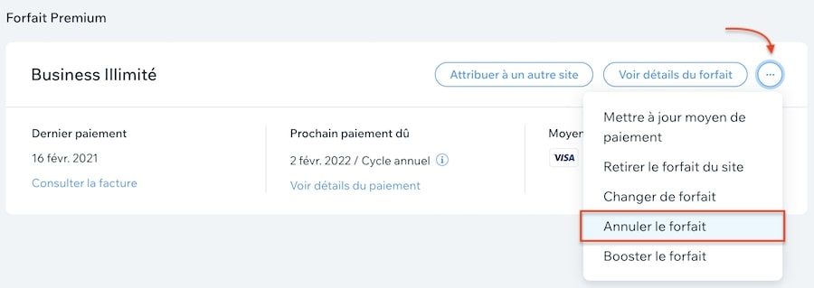 Resiliation-forfait-premium-Wix