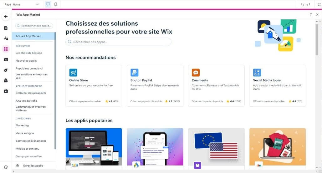 Wix App Market
