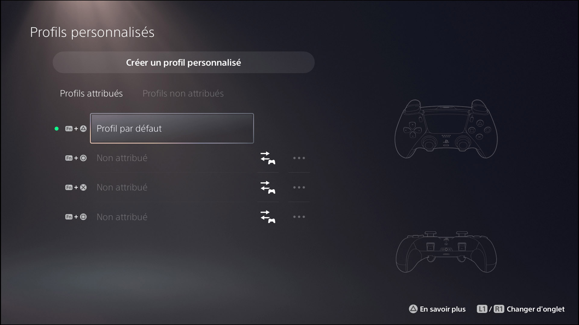 DualSense Edge Menu