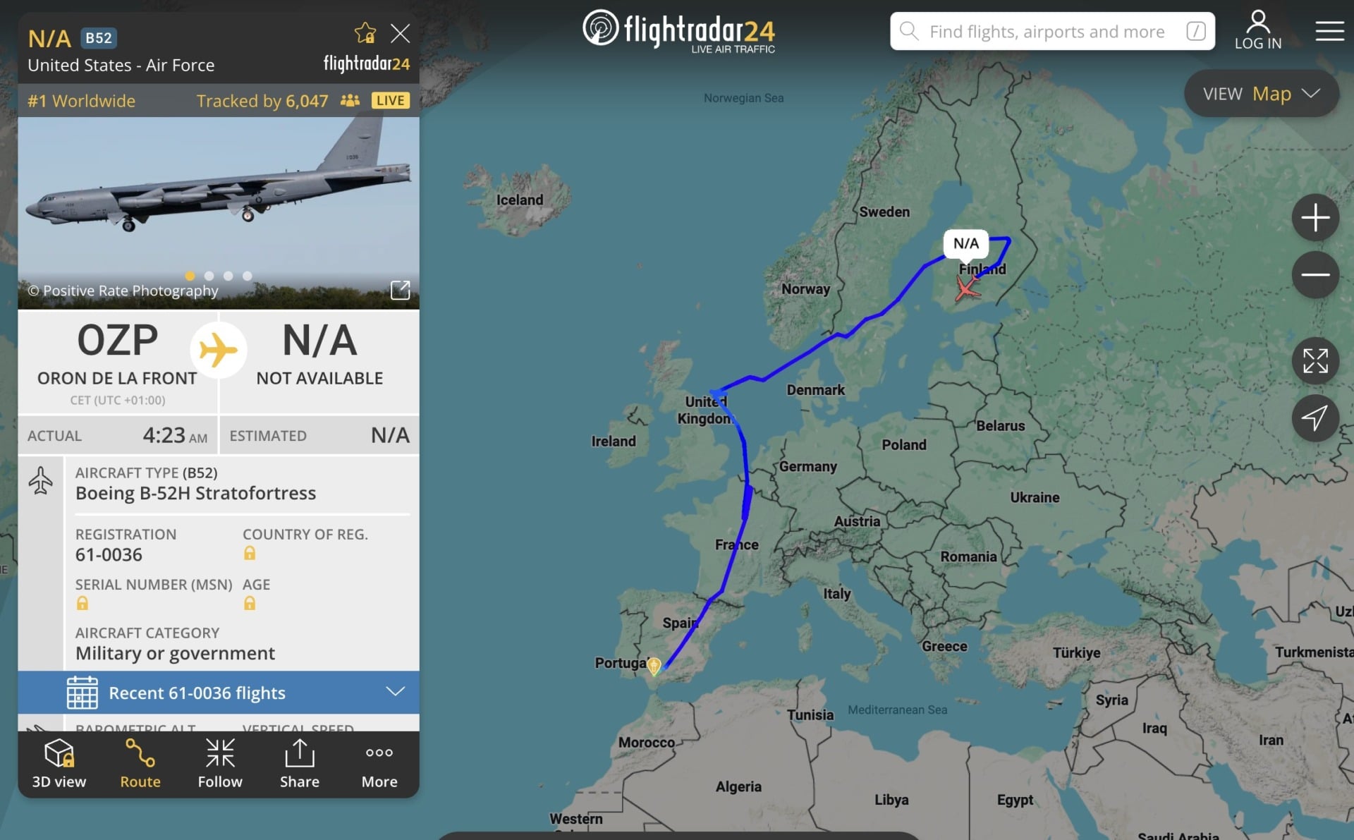 Survol France B52 Bombardier