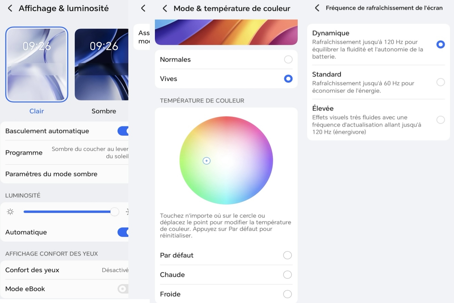 Colorimétrie Honor 400 Smart 5G