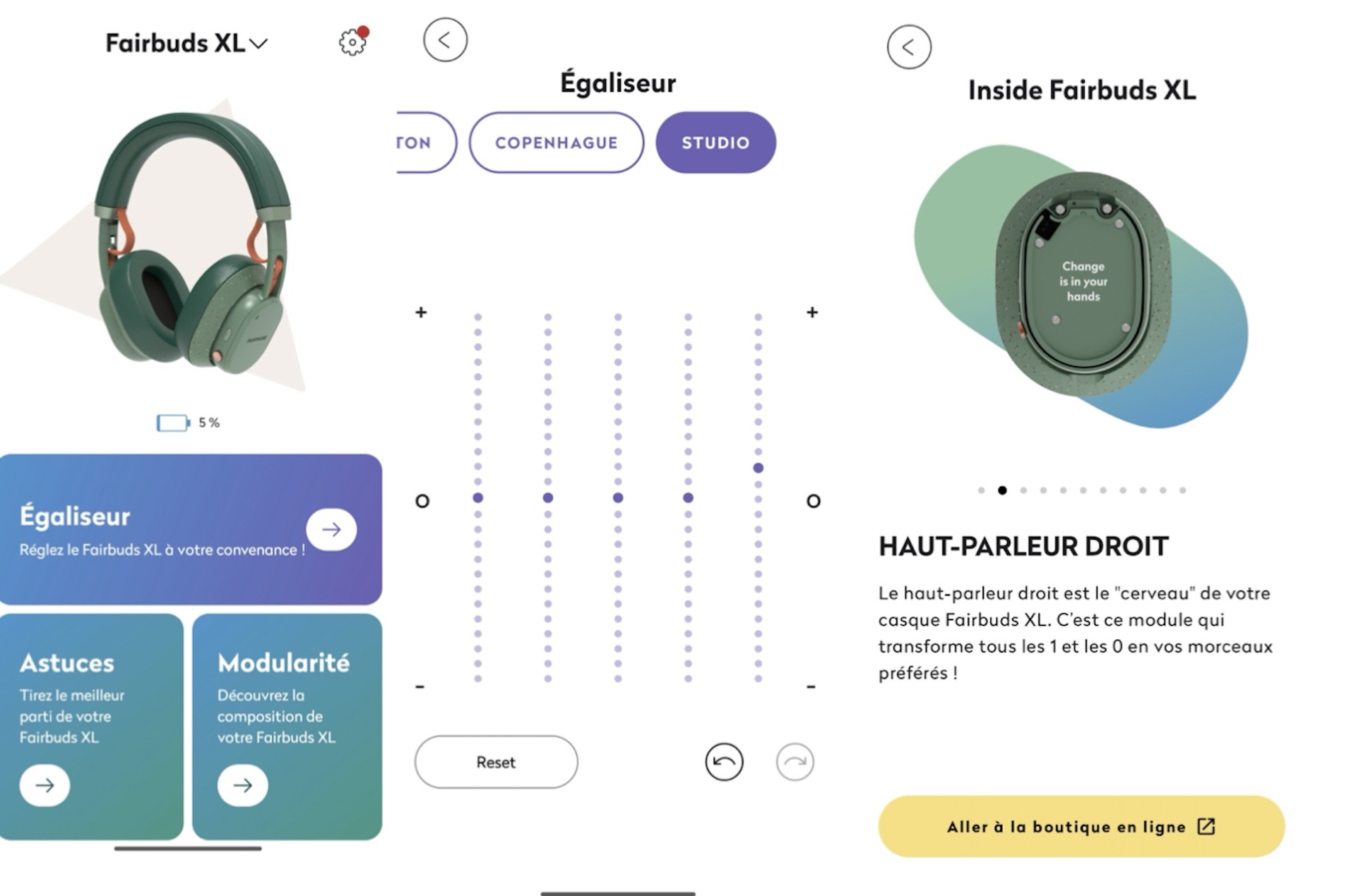 Application Fairbuds de Fairphone