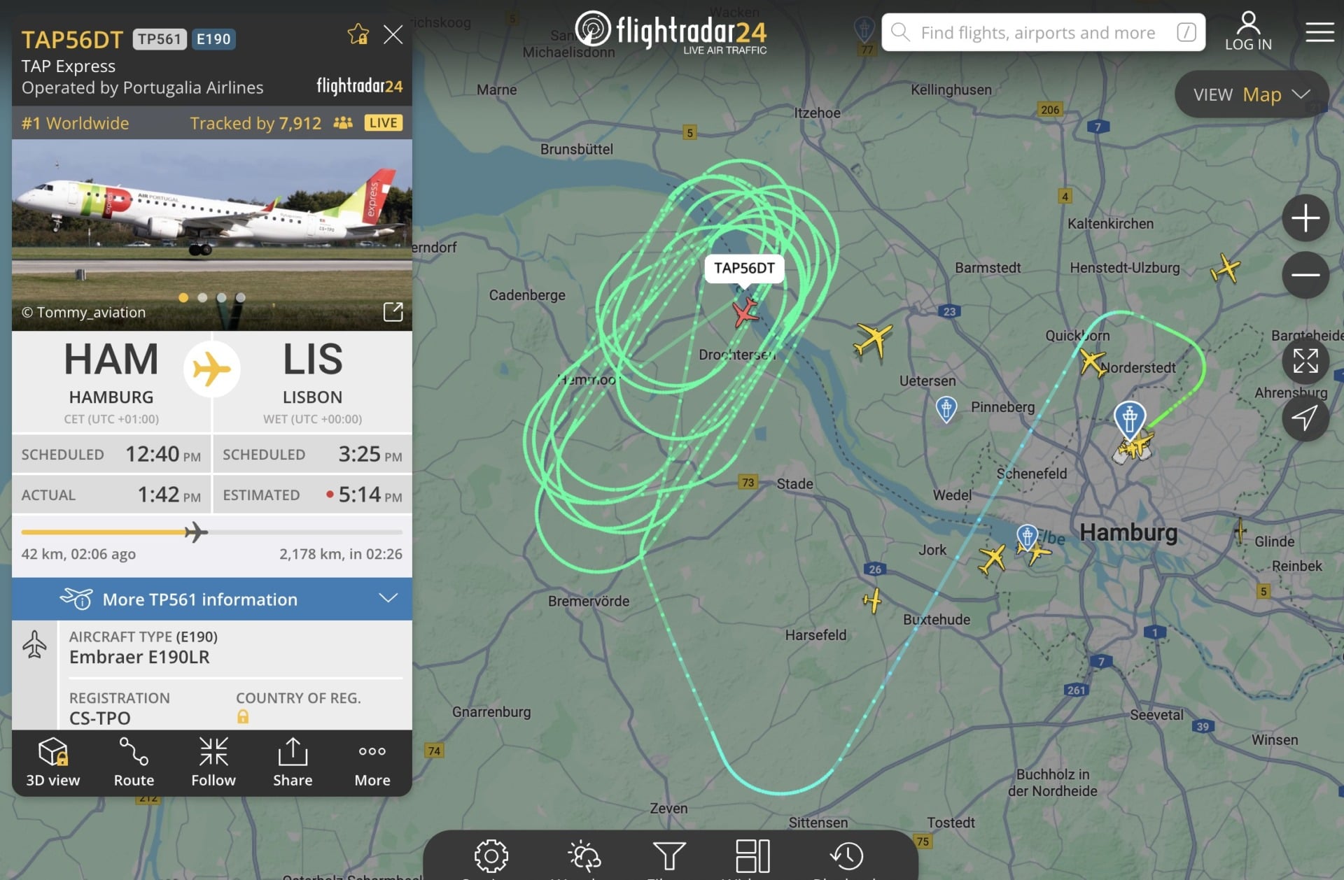 Tap Air Portugal Embraer 190 Hambourg