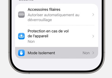Isolement iPhone
