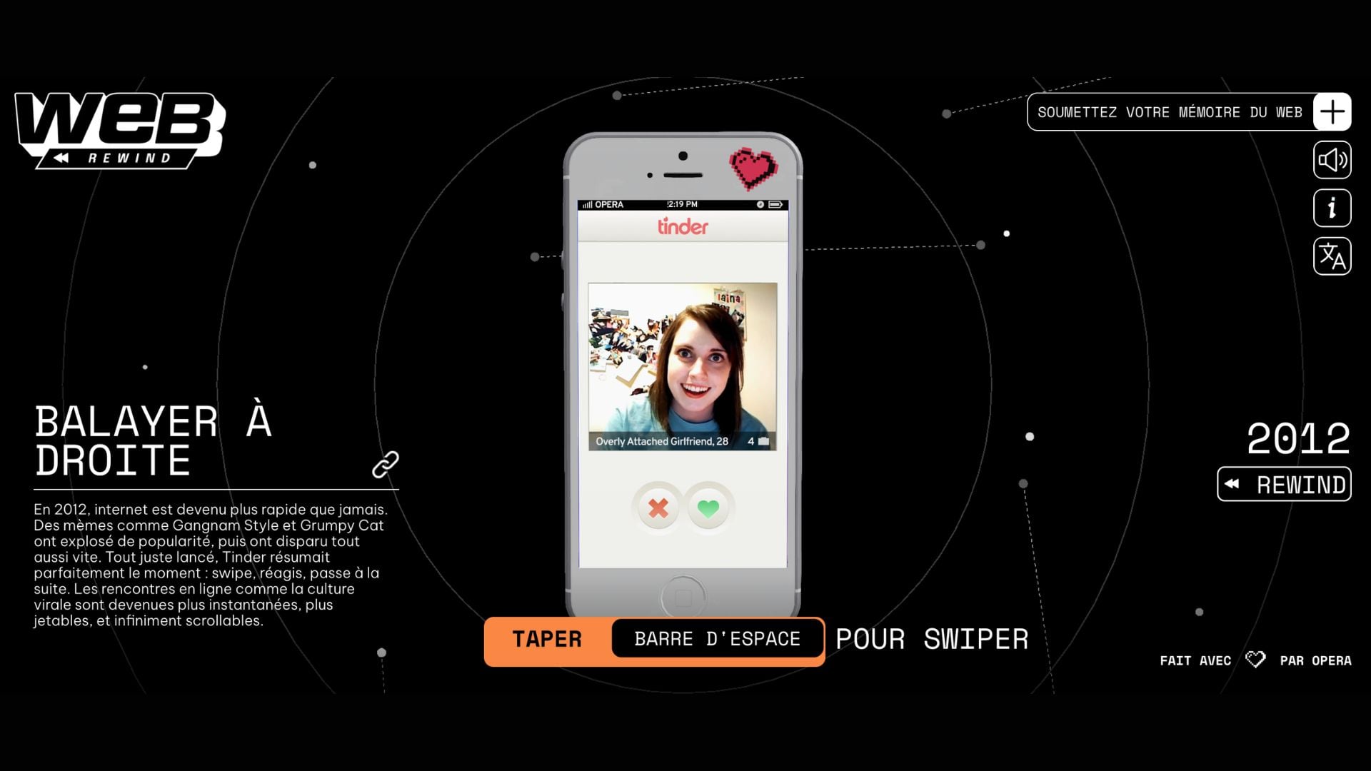 Tinder Web Rewind Opera