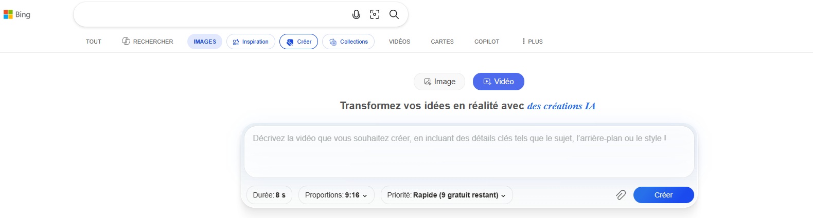 Bing Video Creator