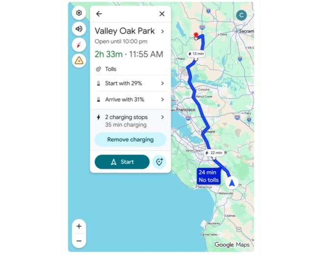 Google Maps Ev