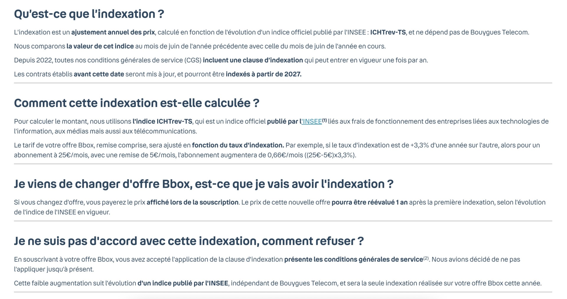 Bbox Bouygues Telecom Indexation
