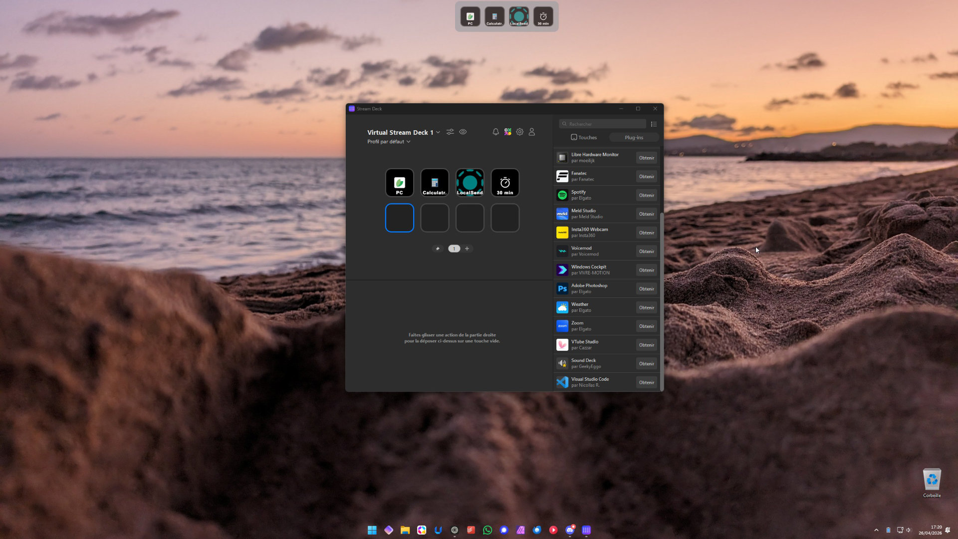 Screenshot Elgato èstream Deck Corsair