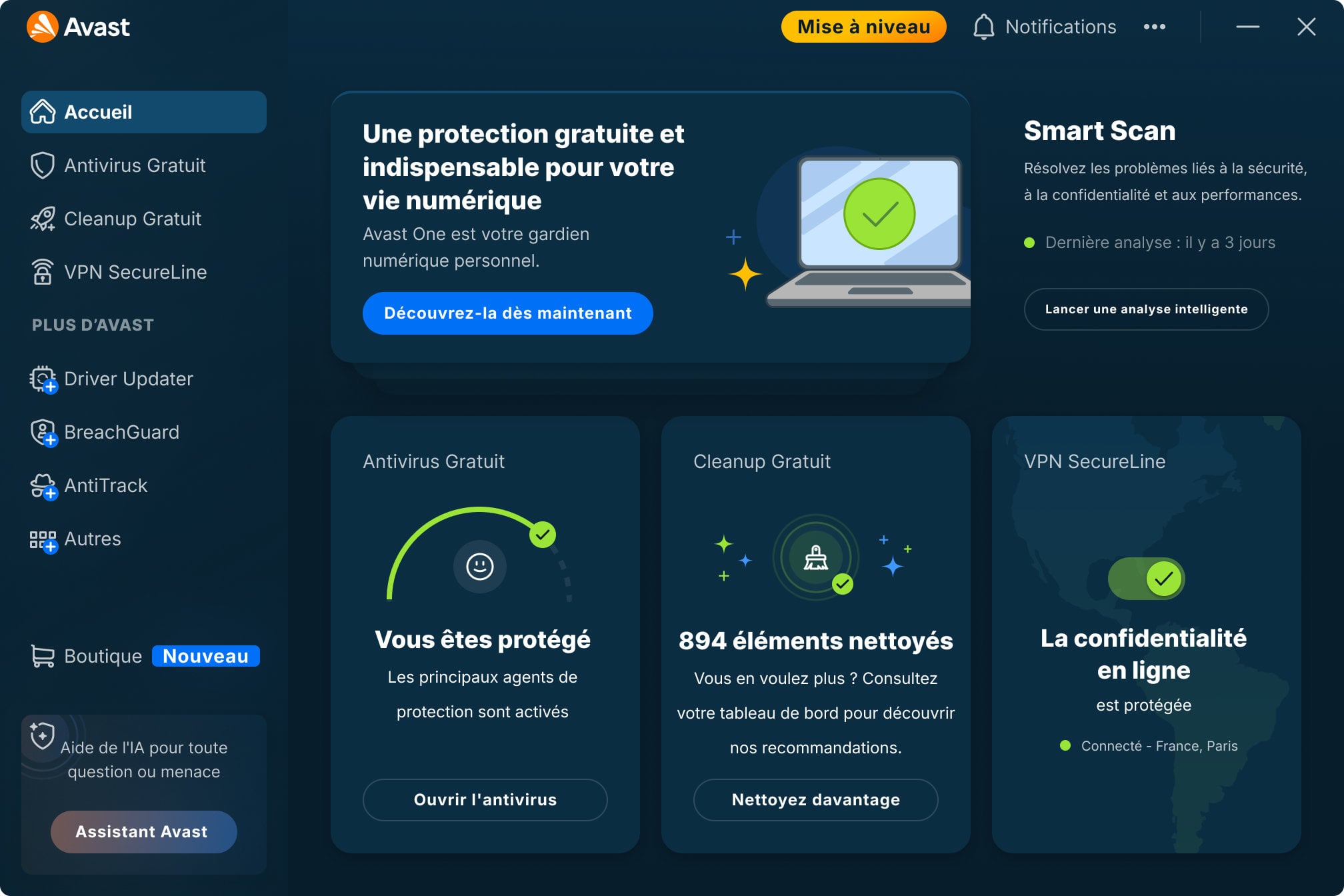Avast a une approche modulaire avec sa nouvelle formule One
