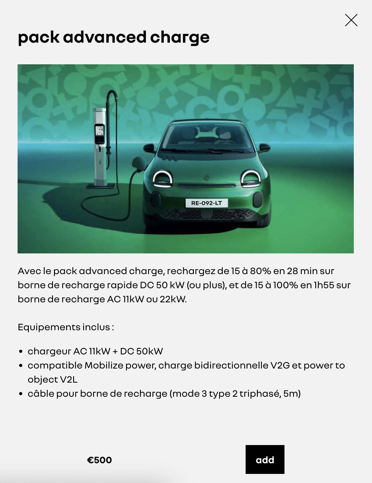 Twingo E Tech 2026 Renault Advanced Charge Pack