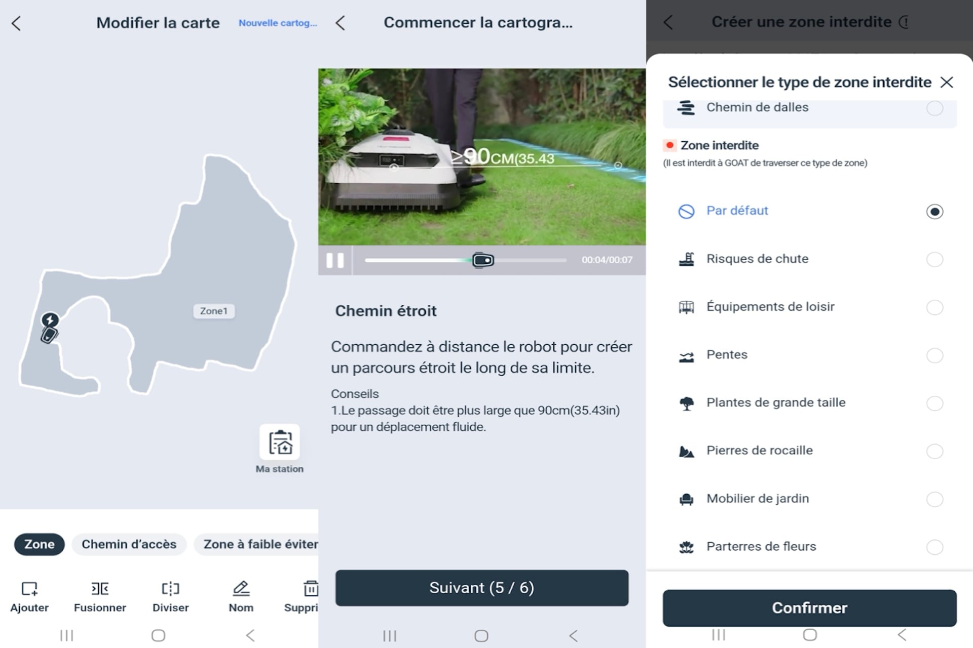 Test Ecovacs Goat A1600 LiDAR Pro rotofil coupe-bordures à fil intégré application autonomie cartographiqe