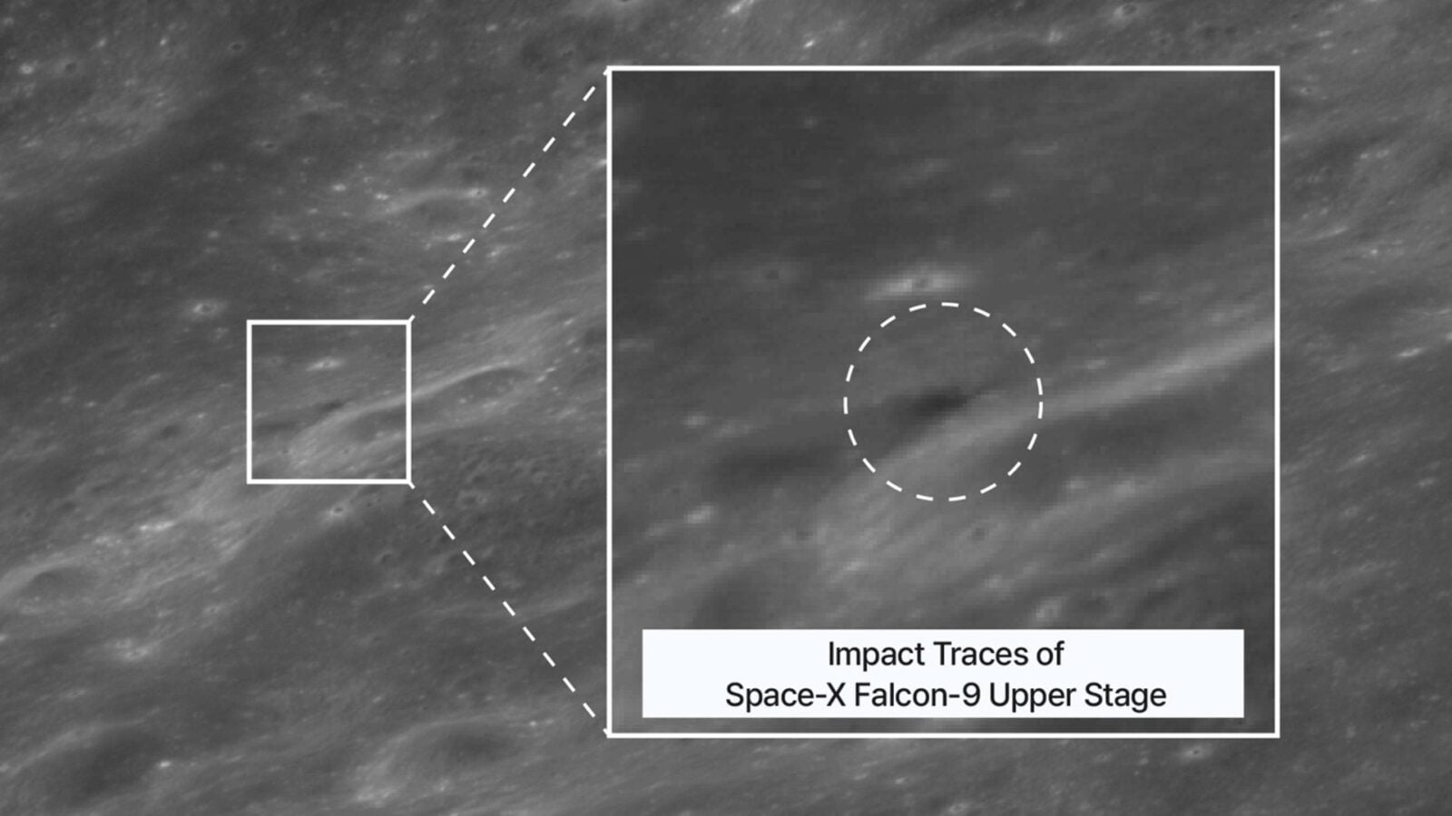 Un débris SpaceX de 4 tonnes s’écrase à 8 690 km/h sur la Lune : voici les photos du cratère créé par l'impact