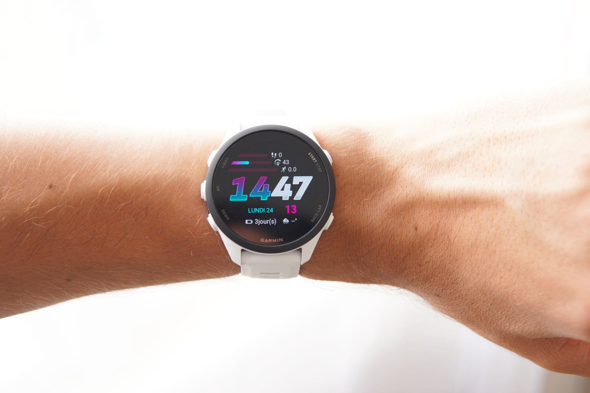 Test Garmin Forerunner 70 Ecran