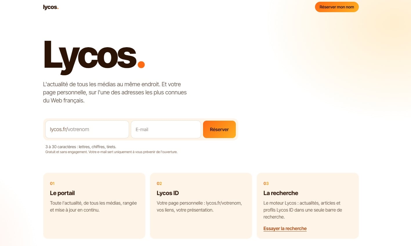 Lycos Fr Site Web Portail France