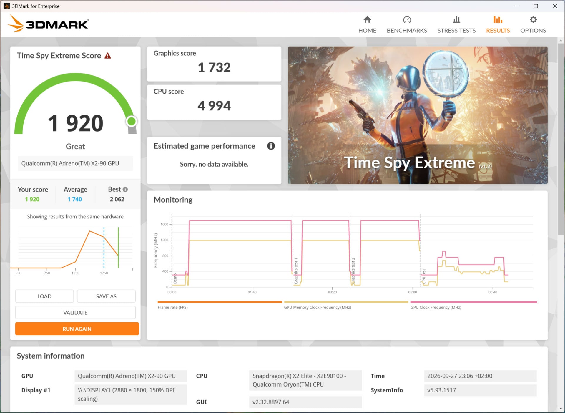 Omnibook Ultra Time Spy Extreme