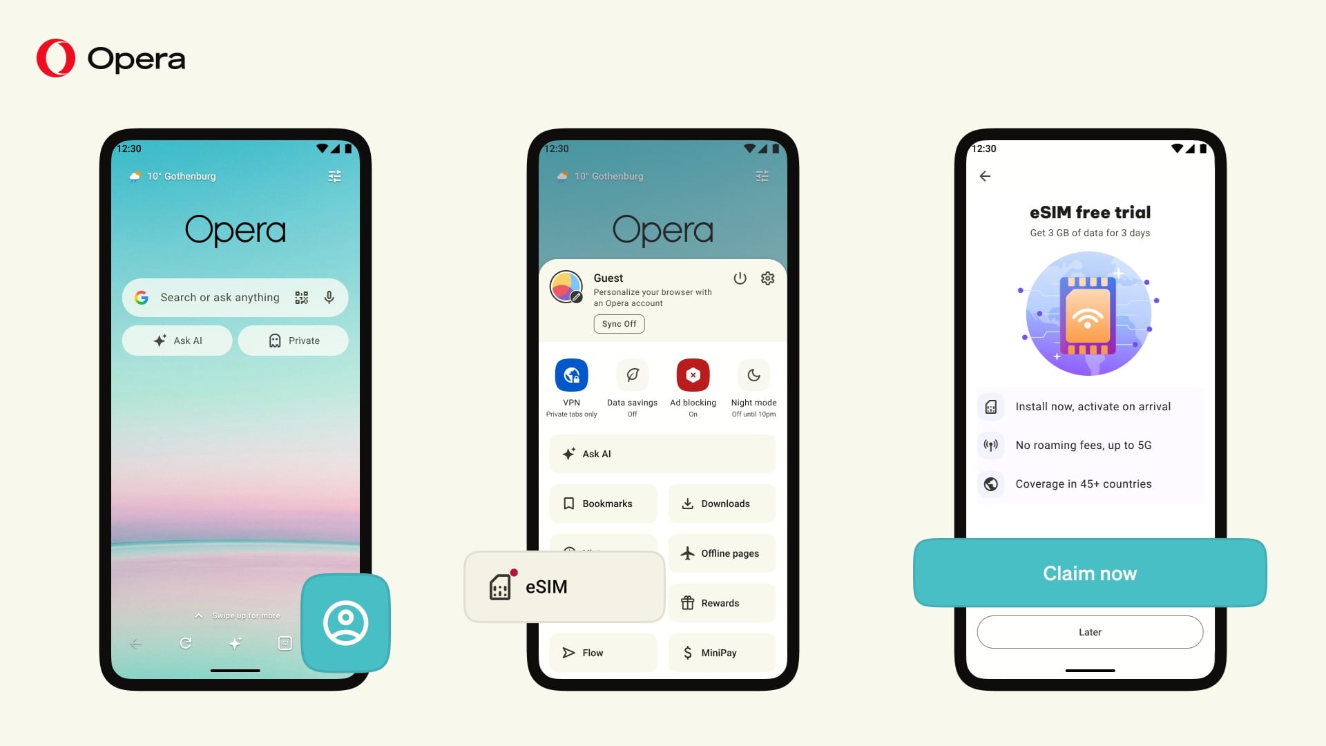 Opera Esim Gratuit Android