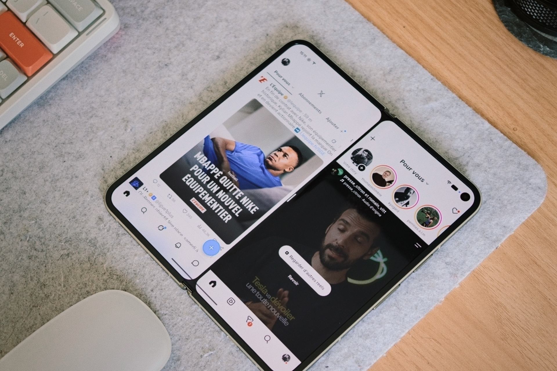 Test Google Pixel 11 Pro Fold Multitache X Instagram